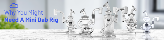 MJ Arsenal Mini Dab Rigs on display