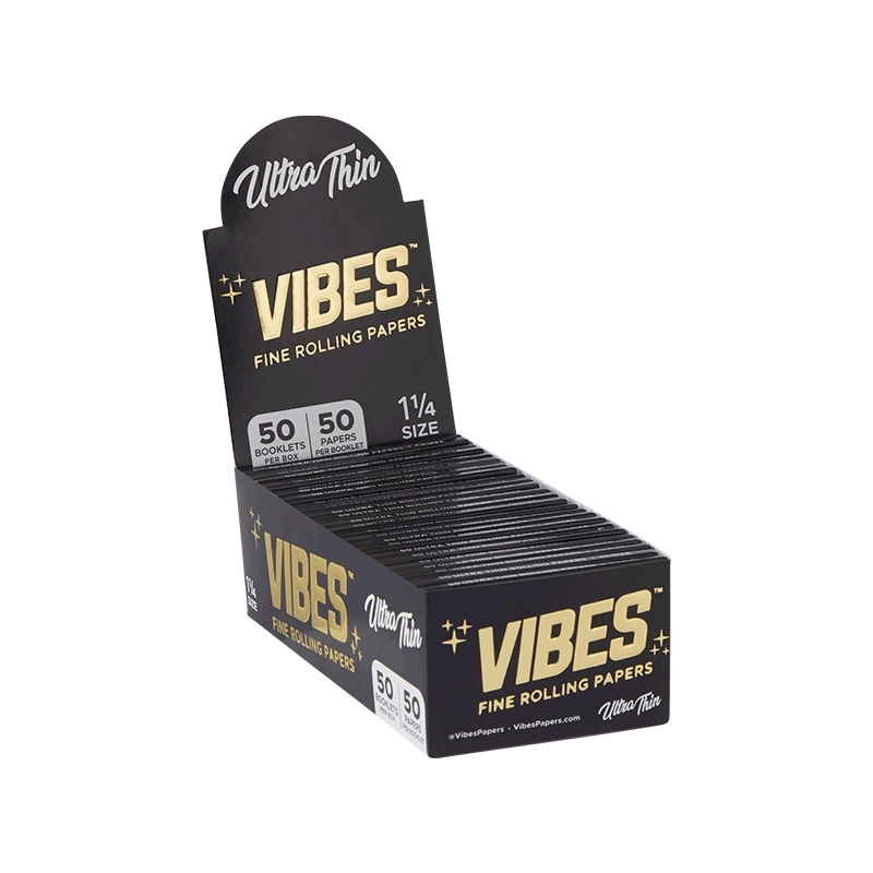 Vibes Papers Box - 1.25 Papers, Cones, and Wraps : Papers Vibes Rolling Papers