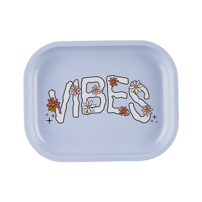 VIBES  Daisy Aluminum tray Accessories : Rolling Trays Vibes Rolling Papers small daisy 
