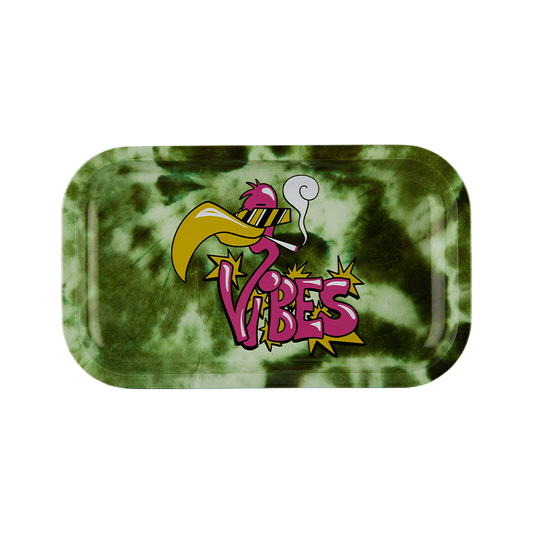 VIBES Flamingo Aluminum tray Accessories : Rolling Trays Vibes Rolling Papers medium flamingo