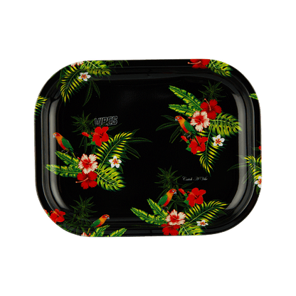 VIBES Floral Aluminum Tray Accessories : Rolling Trays Vibes Rolling Papers small floral 