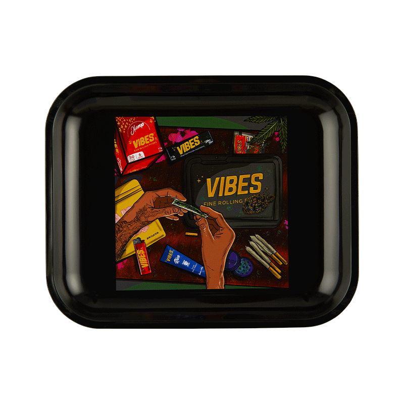 Vibes Aluminum Now We Roll Trays Accessories : Rolling Trays Vibes Rolling Papers large nowweroll 