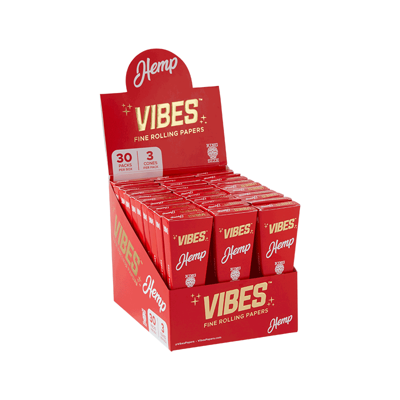 Vibes Cones Box - King Size Papers, Cones, and Wraps : Cones Vibes Rolling Papers