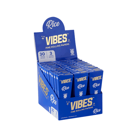 Vibes Cones Box - King Size Papers, Cones, and Wraps : Cones Vibes Rolling Papers Rice  