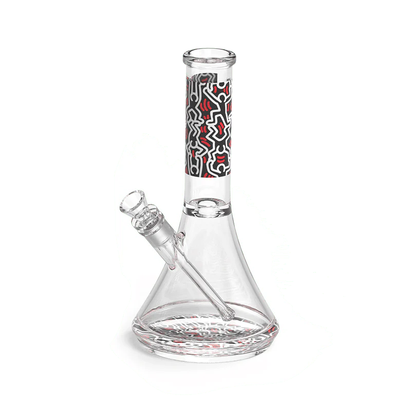K.Haring Glass Water Pipe Glass : Water Pipe K. Haring Glass Collection blkredwht