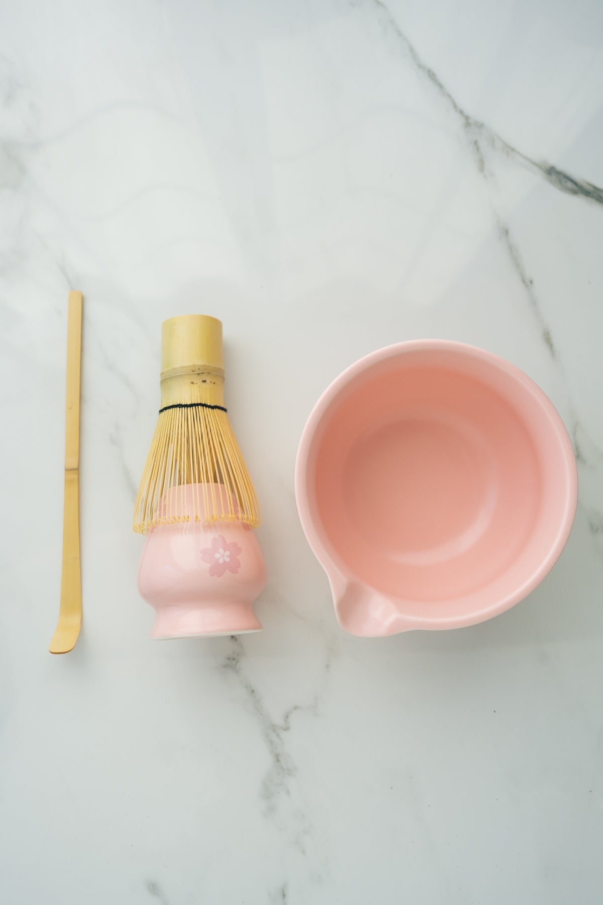 Matcha Tea Ceremony Set – Pink Traditional 4-Piece Japanese Kit