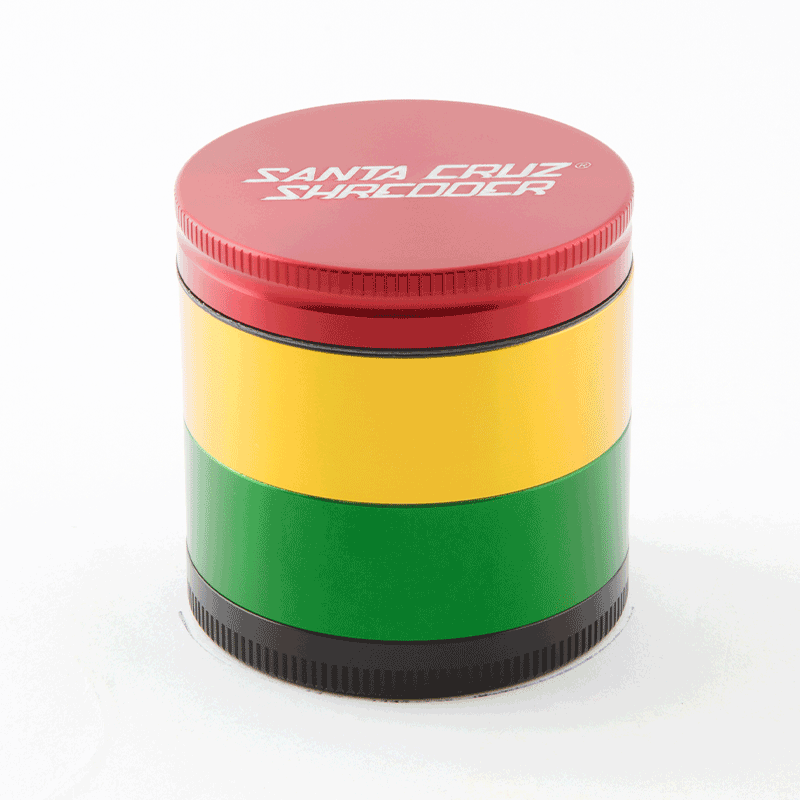 Santa Cruz Shredder 4-Piece Grinder Grinders : Aluminum Santa Cruz Shredder rasta 2.1"(54mm) 4pc
