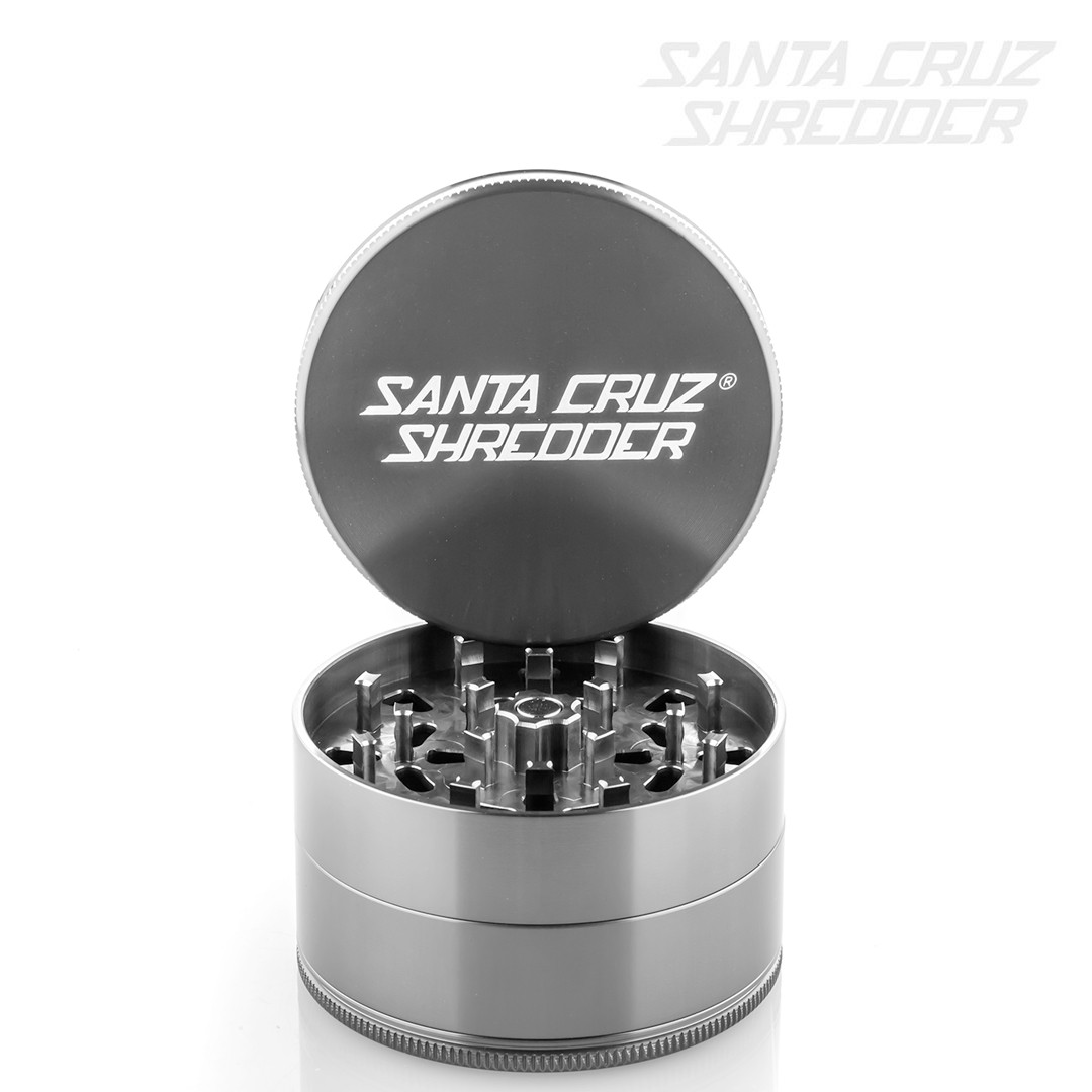 Santa Cruz Shredder 4-Piece Grinder Grinders : Aluminum Santa Cruz Shredder Gray 2.1"(54mm) 4pc