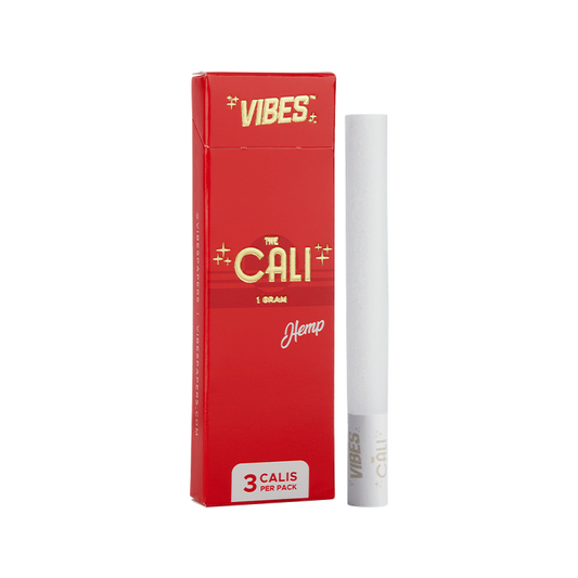 VIBES The Cali - 1 Gram Papers, Cones, and Wraps : Cones Vibes Rolling Papers Hemp (Red) 3pk cali1g