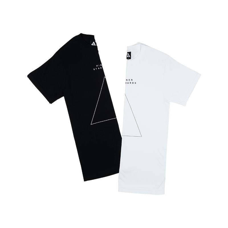 Higher Standards T-Shirt - Embroidered Triangle Apparel : Tops Higher Standards