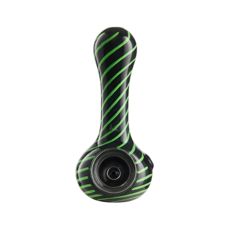 Eyce ORAFLEX Spiral Spoon Pipe Silicone : Spoon Eyce blkgrn
