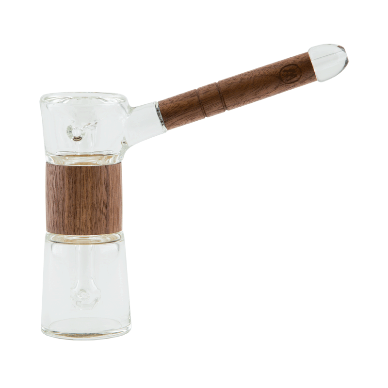 Marley Natural Glass & Walnut Bubbler Glass : Bubbler Marley Natural