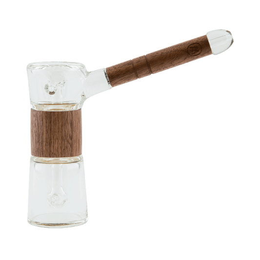 Marley Natural Glass & Walnut Bubbler Glass : Bubbler Marley Natural