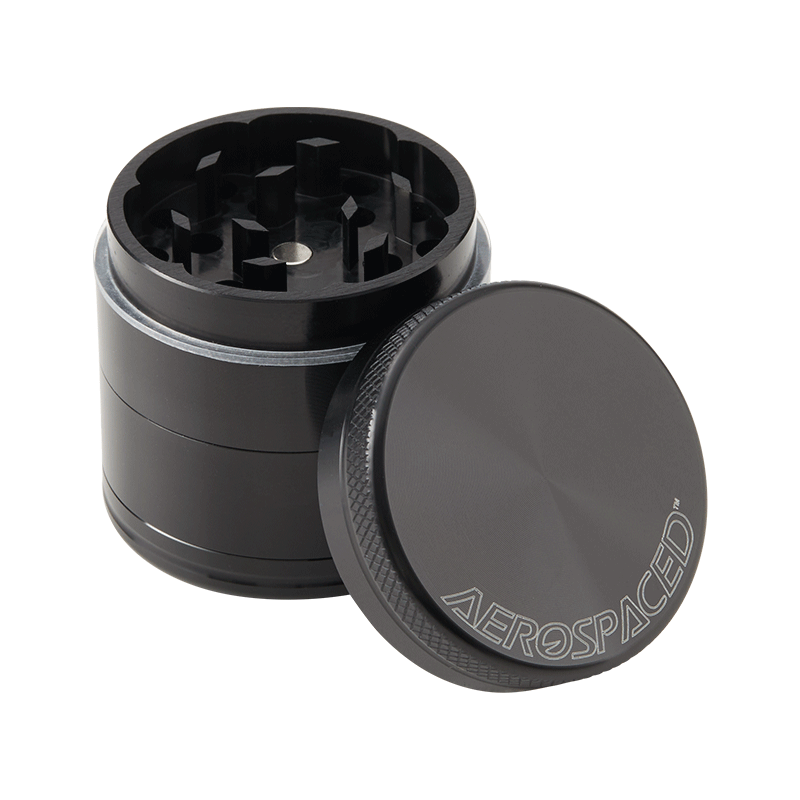 Aerospaced by Higher Standards 4 Piece Grinder 2.5 Grinders : Aluminum Higher Standards Black  