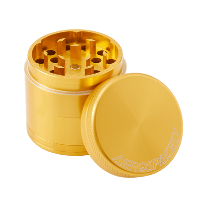 Aerospaced by Higher Standards 4 Piece Grinder 2.5 Grinders : Aluminum Higher Standards Gold  