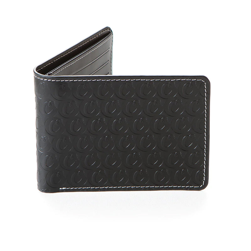 Cookies Embossed Billfold Leather Wallet  Cookies Black  