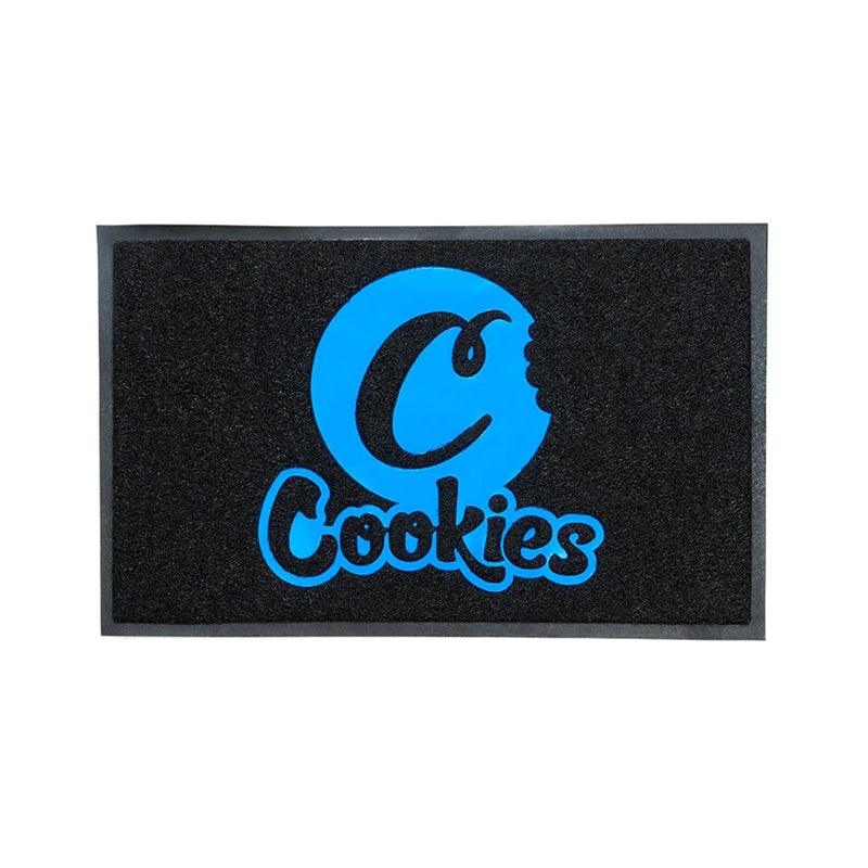 Cookies Floor Mat PVC and Vinyl Black with Blue Logo  Cookies   