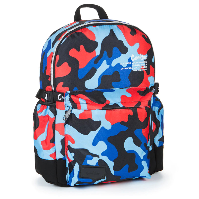 Cookies Off The Grid Smell Proof Backpack Luggage and Travel Products : Backpack Cookies Blue Camo  
