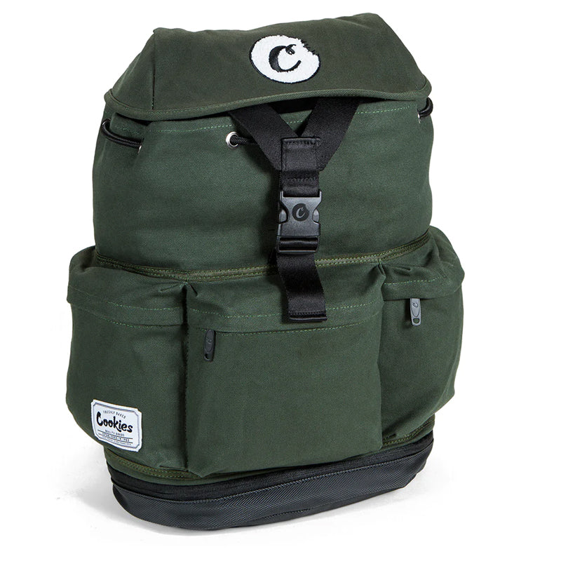 Cookies Rucksack Smell Proof Utility Backpack Canvas  Cookies Olive  