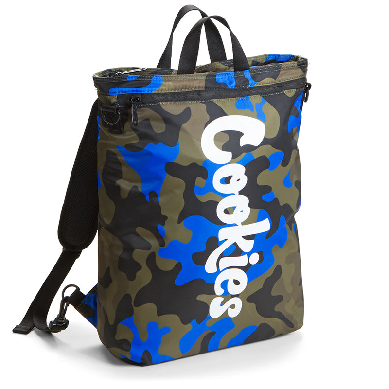 Cookies Slangin Smell Proof Backpack Nylon Luggage and Travel Products : Backpack Cookies Blue Camo  