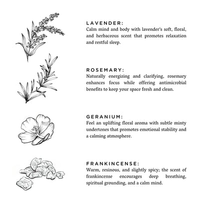 Midnight Garden - Reed Diffuser (Lavender + Rosemary + Geranium)