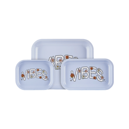 VIBES  Daisy Aluminum tray Accessories : Rolling Trays Vibes Rolling Papers   