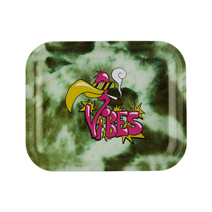 VIBES Flamingo Aluminum tray Accessories : Rolling Trays Vibes Rolling Papers large flamingo 
