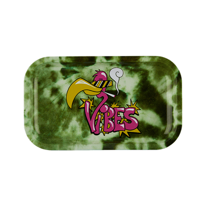 VIBES Flamingo Aluminum tray Accessories : Rolling Trays Vibes Rolling Papers medium flamingo 