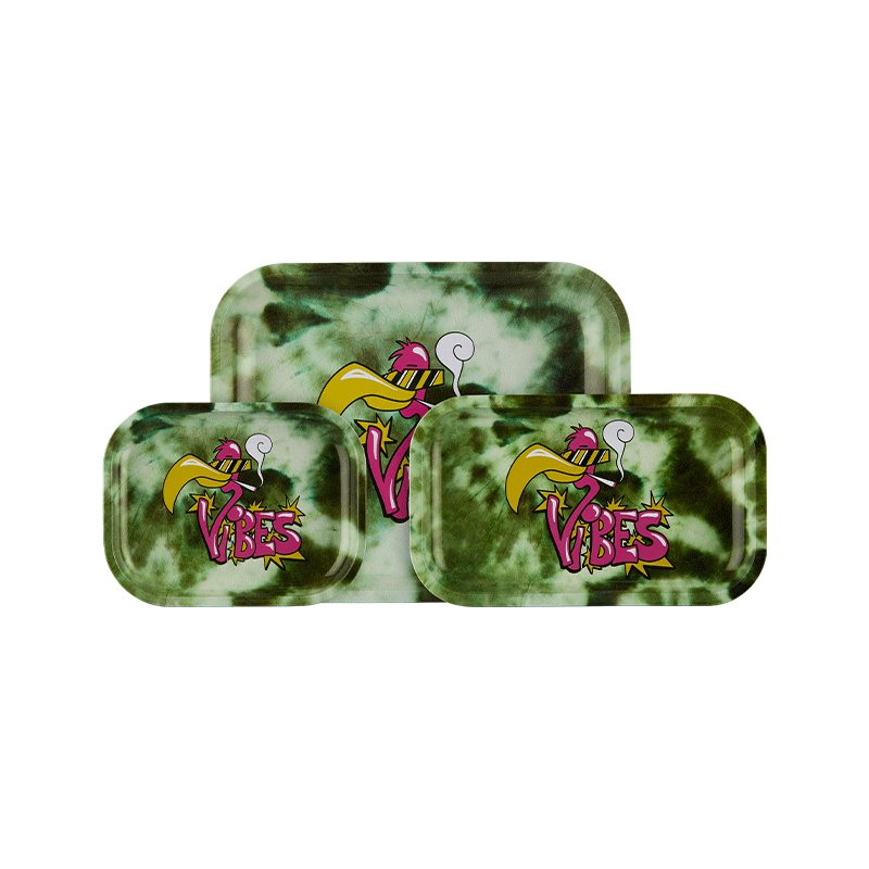 VIBES Flamingo Aluminum tray Accessories : Rolling Trays Vibes Rolling Papers   