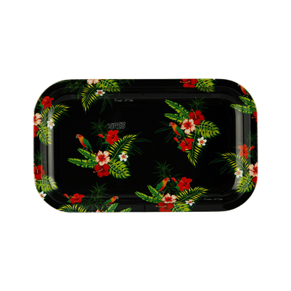 VIBES Floral Aluminum Tray Accessories : Rolling Trays Vibes Rolling Papers medium floral 