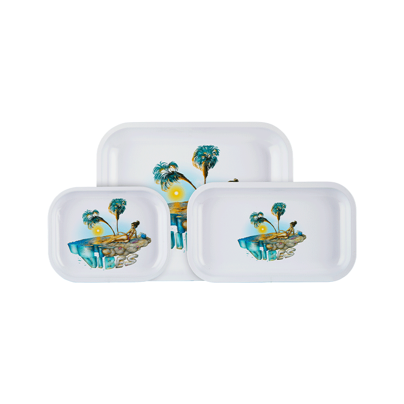 Vibes Aluminum Private Island Trays Accessories : Rolling Trays Vibes Rolling Papers   