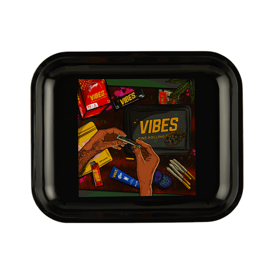 Vibes Aluminum Now We Roll Trays Accessories : Rolling Trays Vibes Rolling Papers large nowweroll 