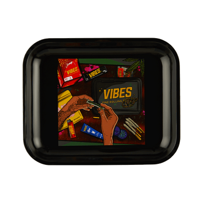 Vibes Aluminum Now We Roll Trays Accessories : Rolling Trays Vibes Rolling Papers large nowweroll 