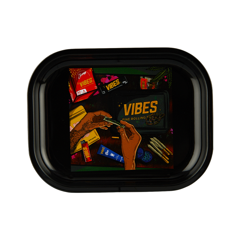 Vibes Aluminum Now We Roll Trays Accessories : Rolling Trays Vibes Rolling Papers small nowweroll 
