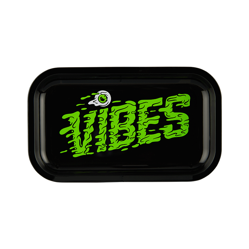 VIBES Slime Aluminum Tray Accessories : Rolling Trays Vibes Rolling Papers medium slime 
