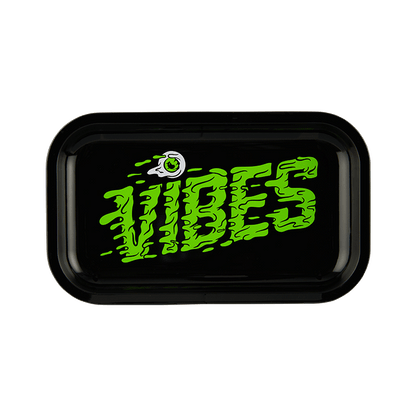 VIBES Slime Aluminum Tray Accessories : Rolling Trays Vibes Rolling Papers medium slime 