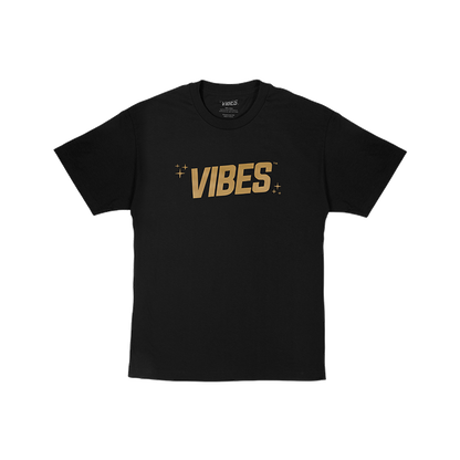 VIBES Blue T-Shirt w/ Gold Logo Vibes Rolling Papers gldonblk xxl