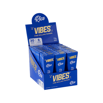 Vibes Cones Box - 1.25 Papers, Cones, and Wraps : Cones Vibes Rolling Papers Rice  