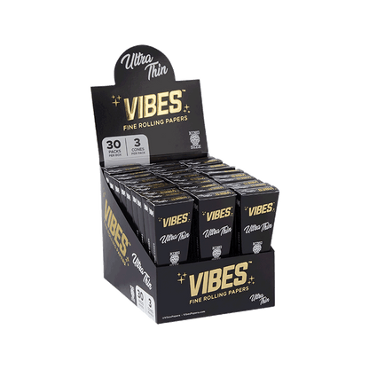 Vibes Cones Box - King Size Papers, Cones, and Wraps : Cones Vibes Rolling Papers Ultra Thin  