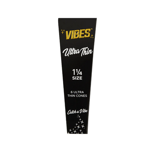 Vibes Cones Coffin 1 1/4 - Single Pack (6 Cones) Papers, Cones, and Wraps : Cones Vibes Rolling Papers Ultra Thin (Black) 6pk cone1.25