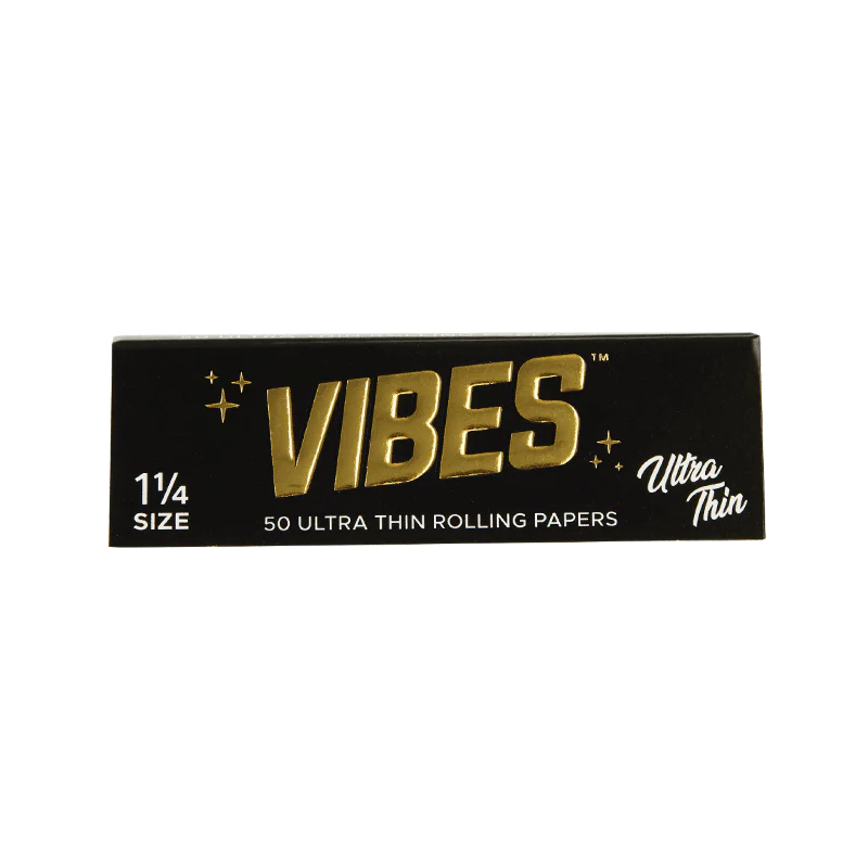 Vibes Rolling Papers - 1.25 Papers, Cones, and Wraps : Papers Vibes Rolling Papers Black