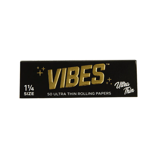 Vibes Rolling Papers - 1.25 Papers, Cones, and Wraps : Papers Vibes Rolling Papers Black