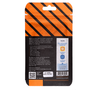 Toxi Shield Drink Spike Test Card - 5 Tests Safety Strips