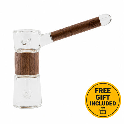 Marley Natural Glass & Walnut Bubbler
