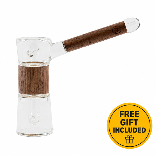 Marley Natural Glass & Walnut Bubbler