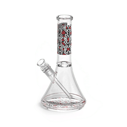 K.Haring Glass Water Pipe Glass : Water Pipe K. Haring Glass Collection blkredwht