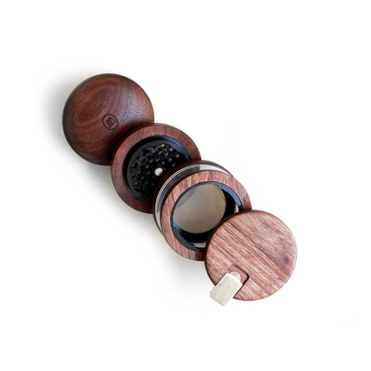 Marley Natural Grinder 4 Piece Large Black Walnut Grinders : Wood Marley Natural