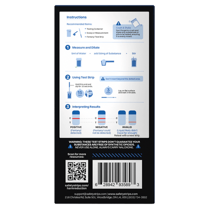 Toxi Shield by Safety Strips™ Fentanyl Test Strips (10 Test Strips per box)  Safety Strips   