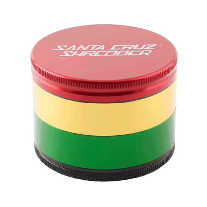 Santa Cruz Shredder 4-Piece Grinder Grinders : Aluminum Santa Cruz Shredder rasta 2.8"(70mm) 4pc
