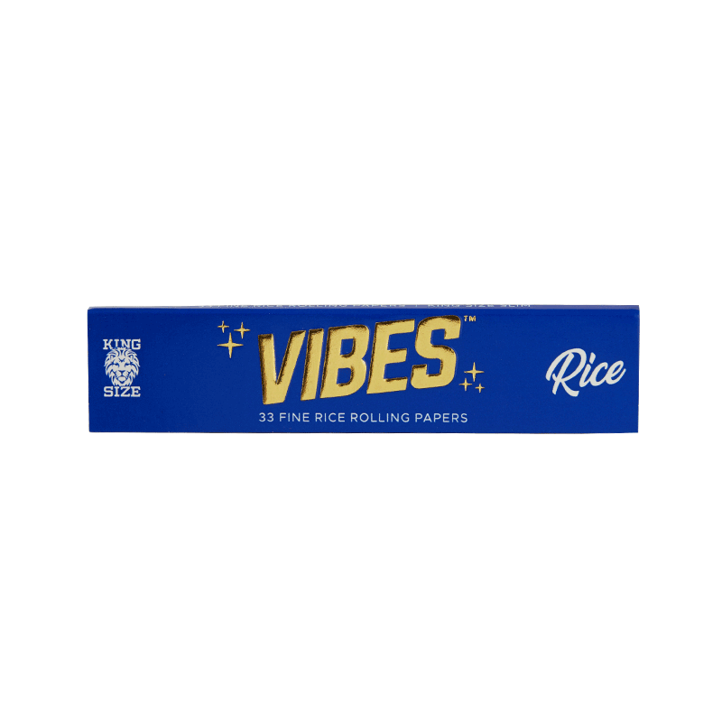 Vibes Rolling Papers - King Size Slim Papers, Cones, and Wraps : Papers Vibes Rolling Papers Rice (Blue) 33pk paperkss